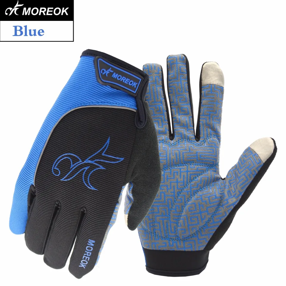 Full Finger Cycling Gloves Touchscreen Bike Gloves Non-Slip Silica Gel Palm Grip