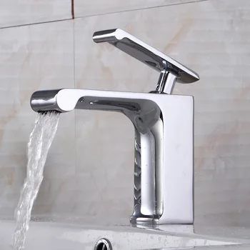 

OUYASHI bathroom basin faucet cold and hot deck mounted single handle single hole undercounter waterfall water tap