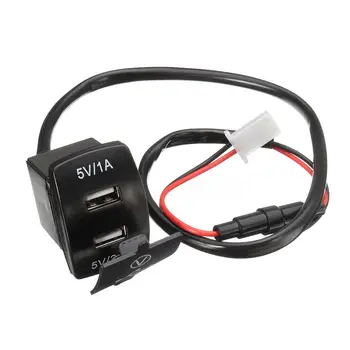 

Waterproof Twin Dual Double 2 USB Port 12V Car Socket Lighter Charger Adapter white