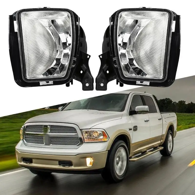 

1 Pair Fog Lamps Front Fog Lights with Bulbs for Dodge RAM 1500 2013-2018