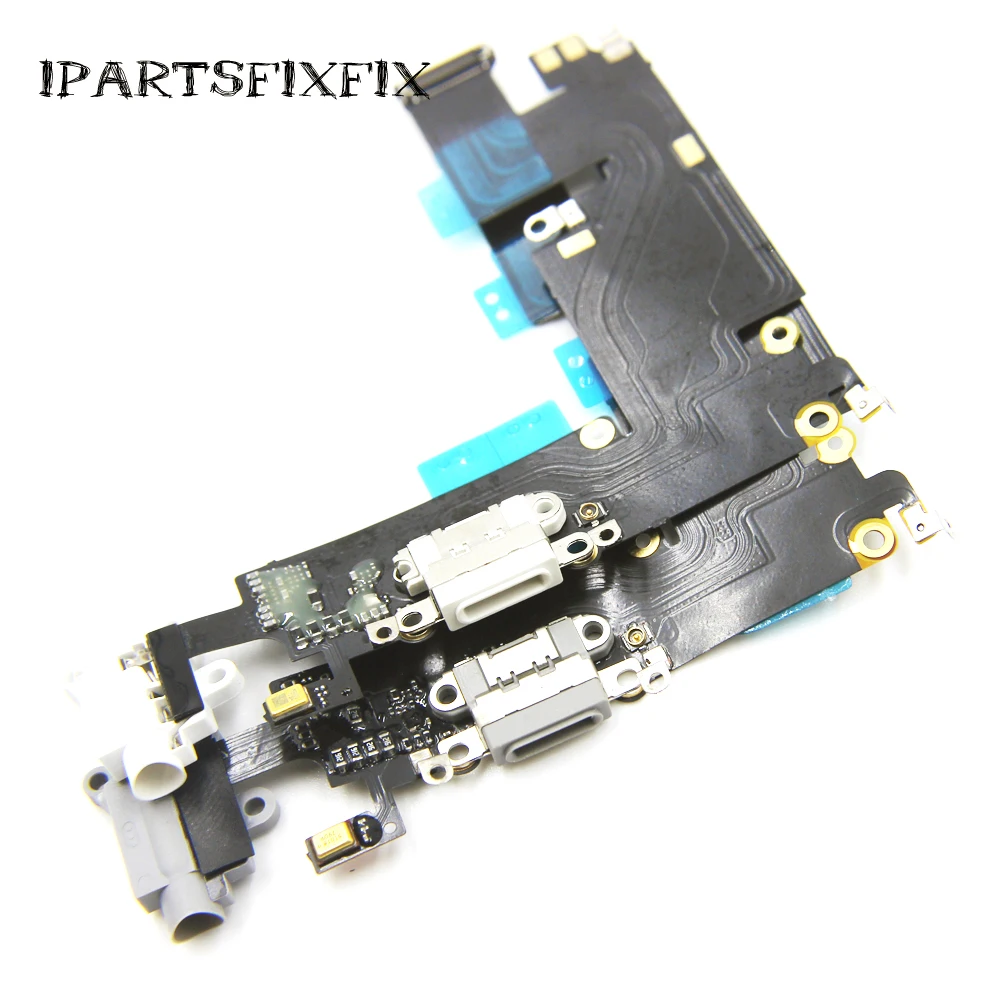 10pcs lot New Original Charging Port Dock Connector Headphone Jack Audio Flex Cable for iPhone 6 Plus 5 5 White Black