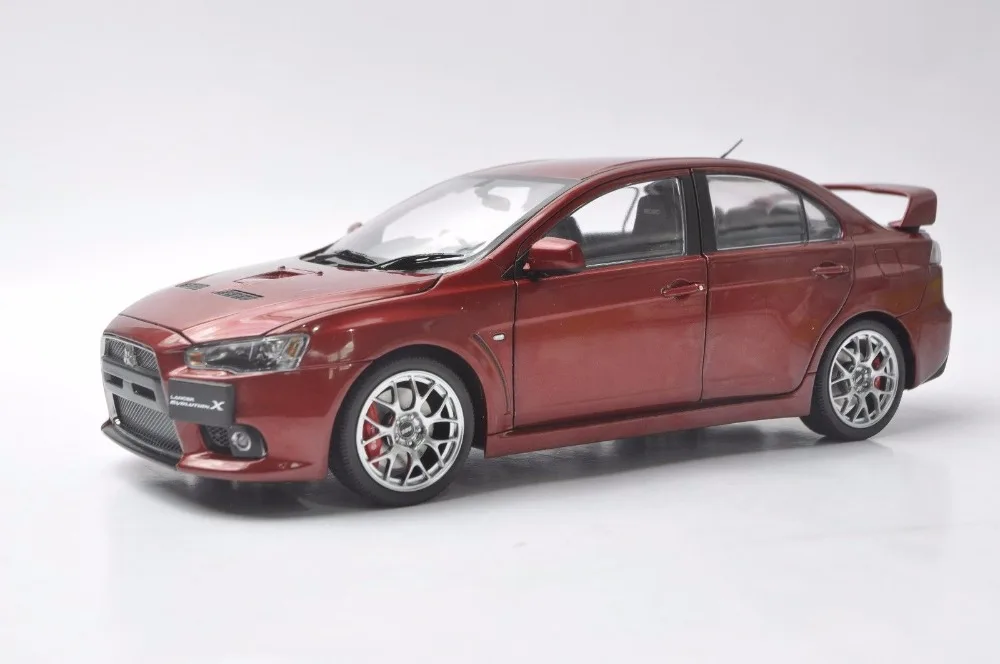 1:18 литая модель для Mitsubishi Lancer EVO X 10 BBS колеса красный сплав игрушечный автомобиль миниатюрная коллекция подарки Эволюция