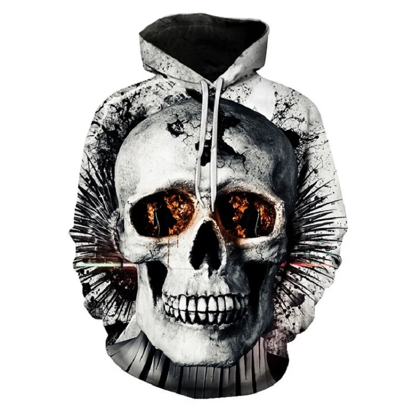 

2018 new 3d Skull Hoodie Men Women Fashion Summer Autumn Sportswear Hip Hop Tracksuit Brand Hooded Sweatshirt Dropship