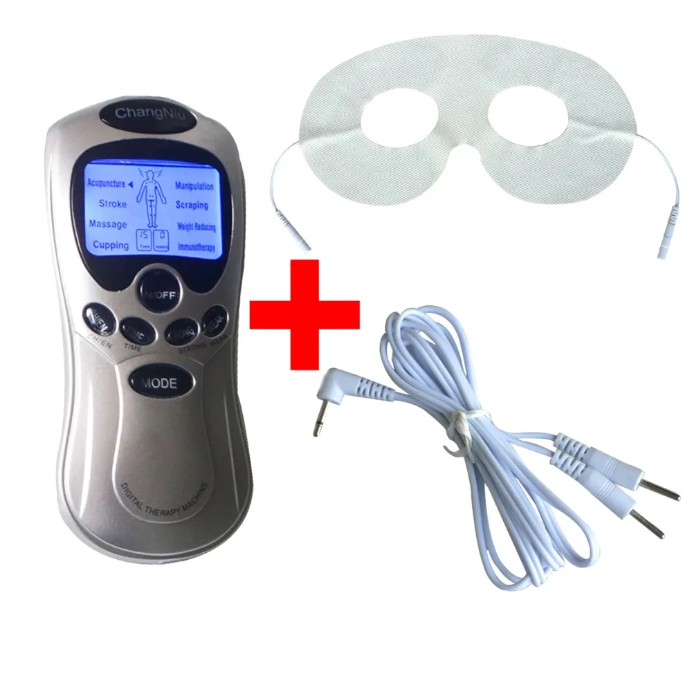 TENS Unit Electric Muscle Stimulator Acupuncture Pulse Massage Machine Single Input With A Conductive Eye Mask For Pain Reliefe