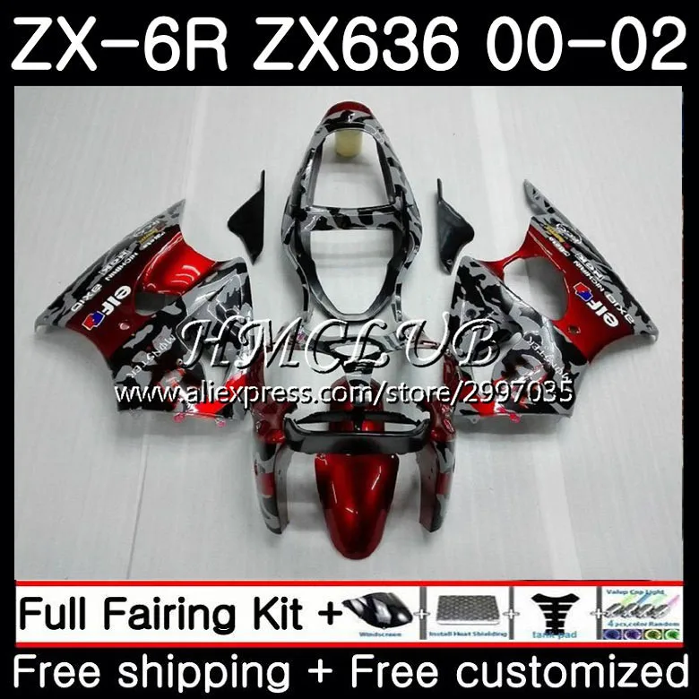 Средства ухода за кожей для KAWASAKI NINJA ZX 6 R ZX636 ZX-6R 2000 2001 2002 57HC. 23 ZX 636 ZX 6R 600 CC ZX-636 ZX6R 00 01 02 Обтекатели камуфляж