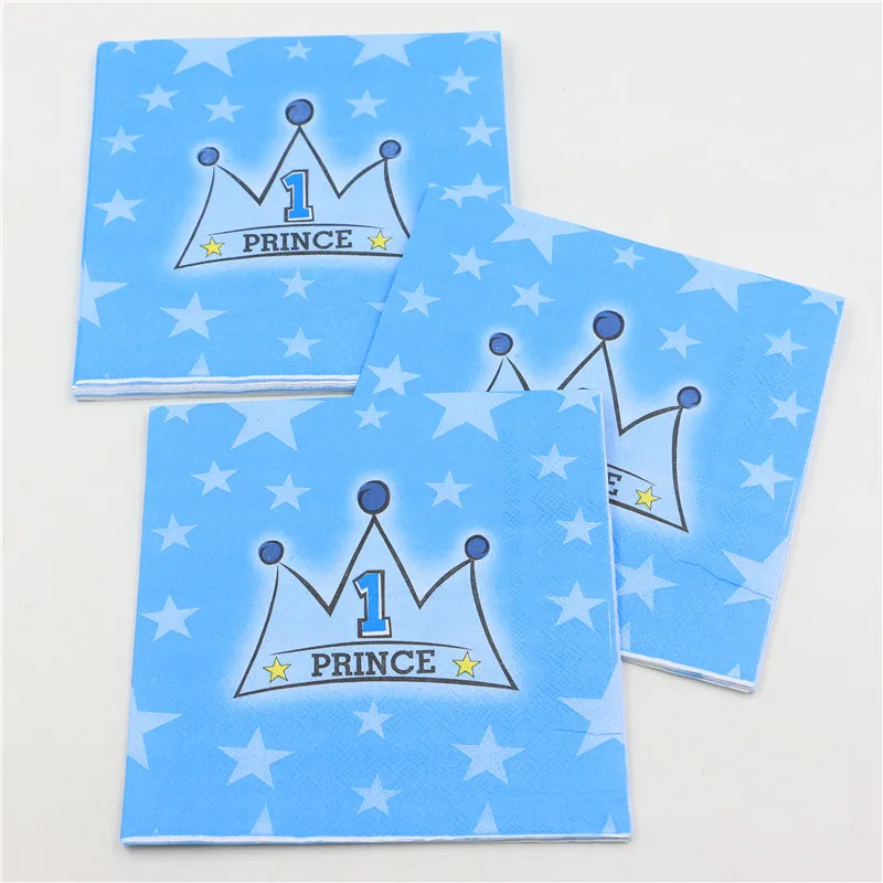 Prince-Princess-Crown-1First-Kids-Boys-Girls-Birthday-Party-Supplies-Paper-Napkins-Tissues-Baby-Shower-Favors