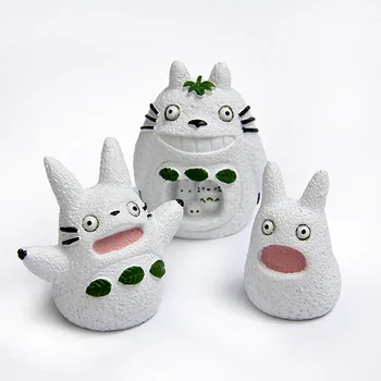 

Resin Miyazaki Totoro Ornaments Figurines Animal Miniatures Living Room Bedroom Study Office Garden Decoration Crafts Gifts