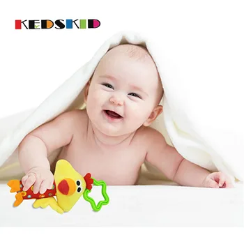 

TOP 18.5cm New Infant Baby Plush Soft Rattle Toy early Educational Toy Cute Soft Dog Lion Elephant Rattle Tinkle Hand Ring Bell
