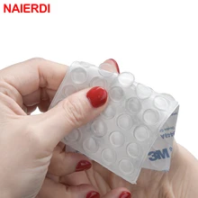 NED 100 Grain For 1pc 3/8 Silicon Transparent Rubber Kitchen Cabinet Door Pad Self-Adhesive Bumper Stop Damper Cushion 40 self adhesive silicone rubber cabinet door pad bumper stop damper cushion hardware