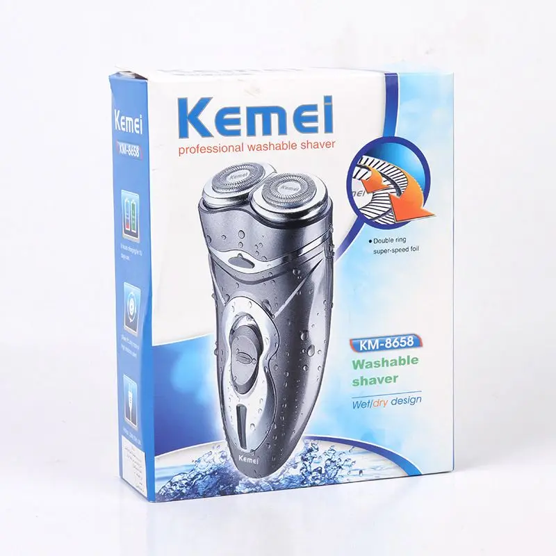 Kemei KM-8658 профессиональная моющаяся бритва Регулируемая Безопасная бритва электрическая бритва для мужчин уход за лицом