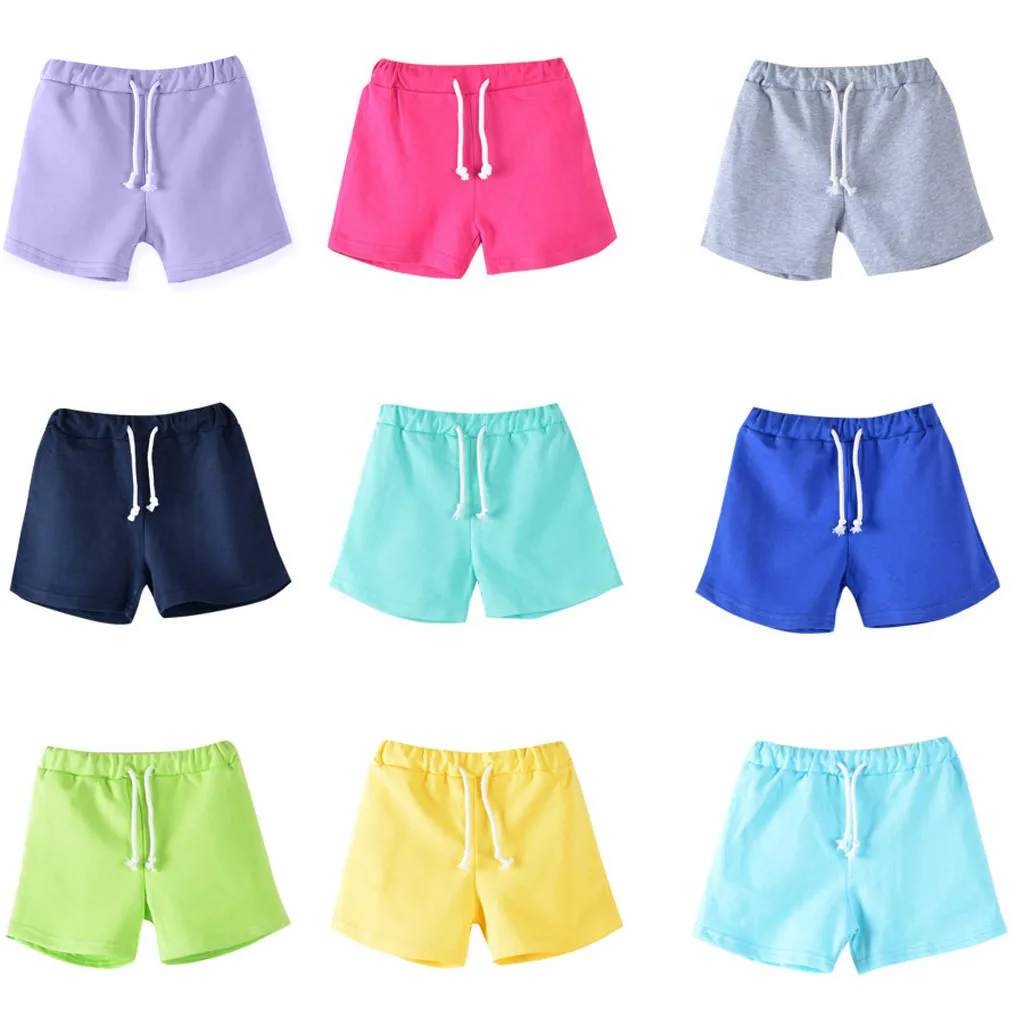 

MUQGEW 2019 New Fashion Summer Candy Solid Fashion Short Pants Casual Clothes Children Toddler Baby Girl Boy Shorts pants 24-6