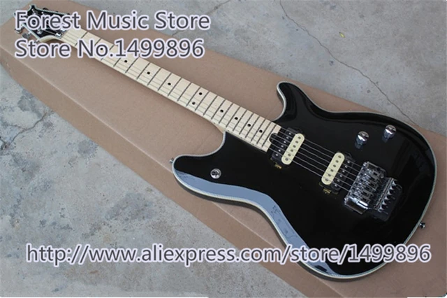 Cheap Hot Selling Glossy Black Finish Wolfgang EVH Guitars Electric With Chrome Floyd Rose Tremolo In Stock