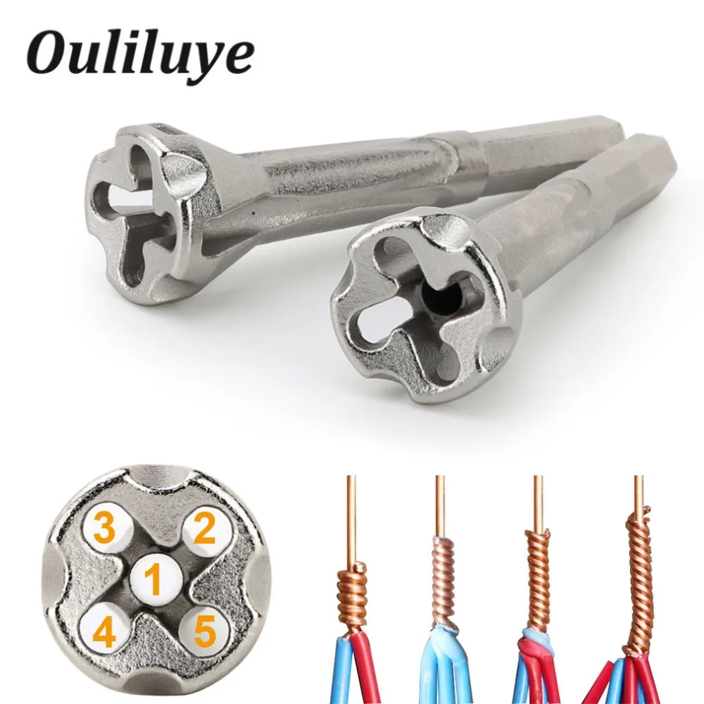 

General Electrical Wire Twist Tool 2.5-4 Square 5 Wire Universal Automatic Twisting Wire Stripping Doubling Machine Connector