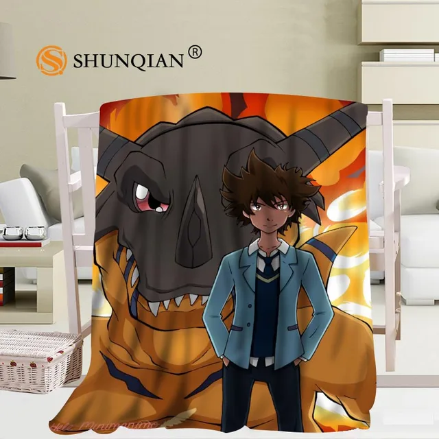 Custom Digimon Blanket Soft DIY Your Picture Decoration Bedroom Size