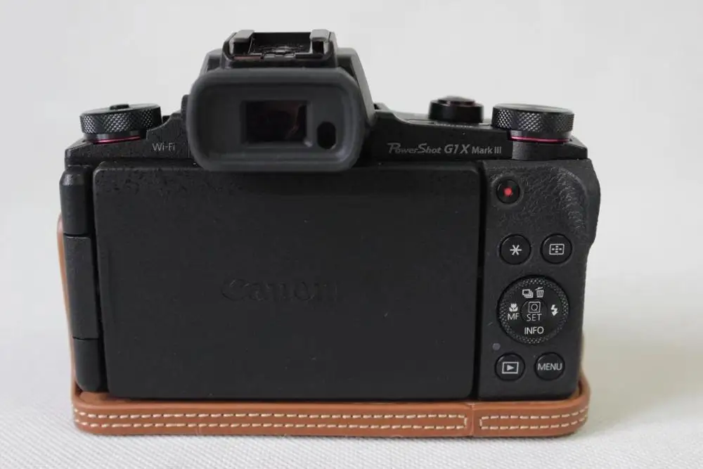 Половина Искусственная кожа сумка с защитным козырьком днище для Canon G1X III G1X Mark 3 G1XIII