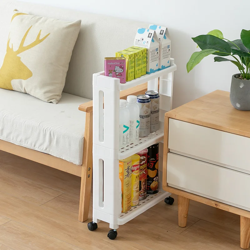 

Bathroom removable pulley shelf clamp storage cabinet floor shelf rack gap kitchen small narrow section WF4011430
