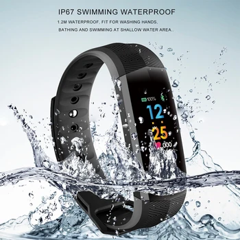

Fitness Bracelet Waterproof Heart Rate Monitor Smart Bracelet Sport Watches Activity Tracker Pedometer Watch Woman Bracelet