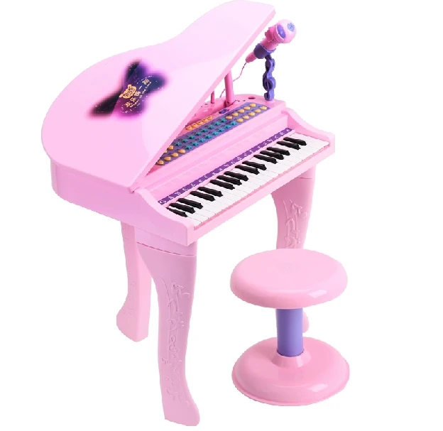 ピンクマイクマイクメガホン電子ピアノミュージカルおもちゃカラオケ歌うセット Piano Power Piano Tabletoy Piano Music Aliexpress