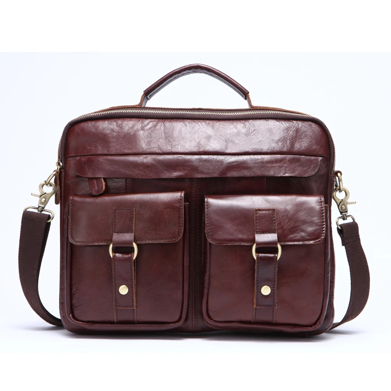 

Laptop Bag Genuine Leather Men Bag Business Briefcase Messenger Handbags Men Crossbody Bags Men's Travel Shoulder Tote Bags