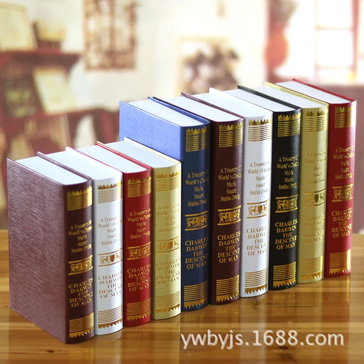 

10PC Home Furnishing jewelry ornaments simulation decoration photography props Darwin series of Fake Book 0308 book