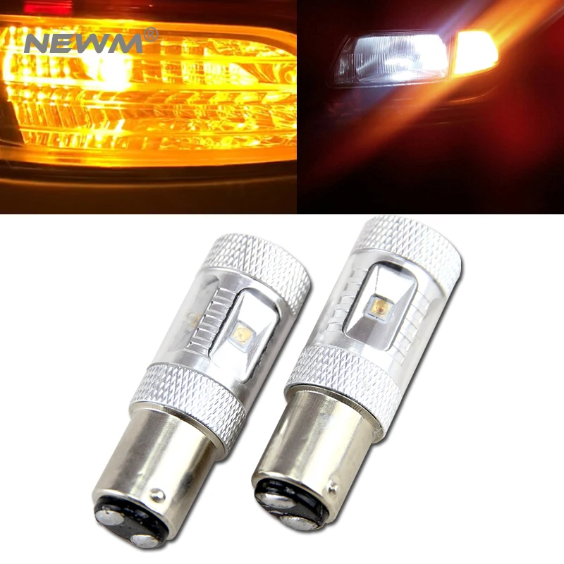 2x30 Вт S25 1157 Bay15D Cree чиповый светодиод лампа накаливания P21/5 W Автомобильные обратные запасные сигнальная лампочка поворота парковочный сигнал свет DC12V~ 24 V