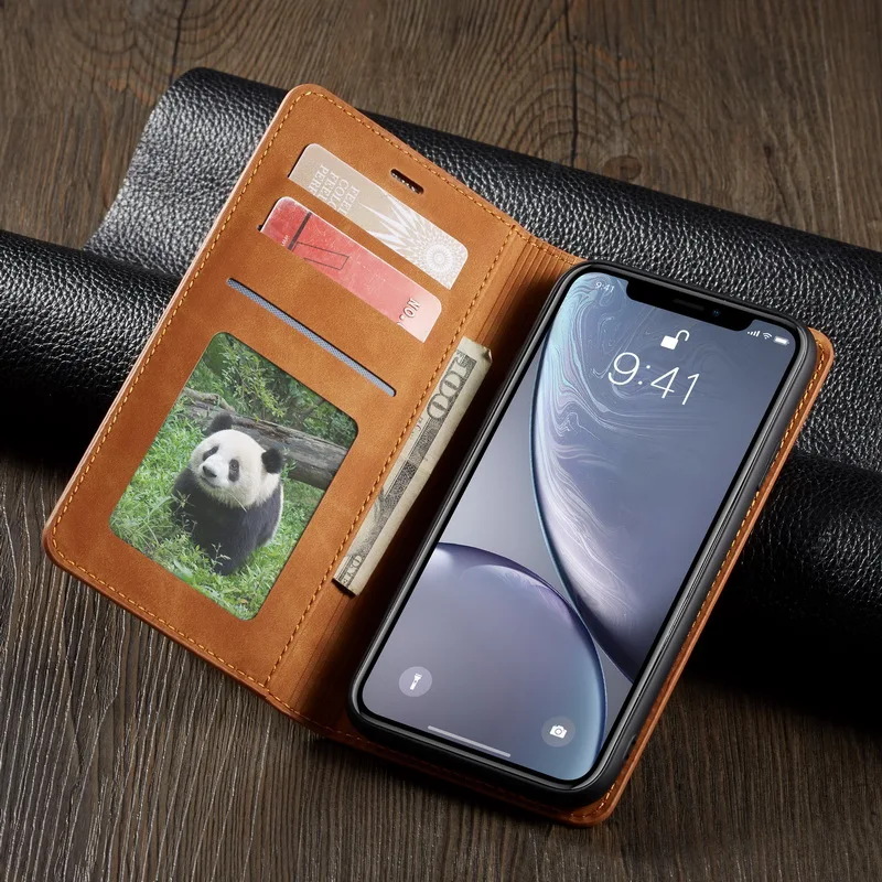 Магнитный флип-чехол-кошелек для iPhone 7, 6, 8, 6S Plus, кожаный держатель для карт, чехол-подставка для iPhone XR, X, XS, Max, чехол-книжка
