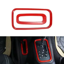 Chuang Qian 2pc Accessories Car Interior gear Box Console Panel ABS Frame Cover Trim For Jeep Wrangler JK 2012-2017 Car sticker
