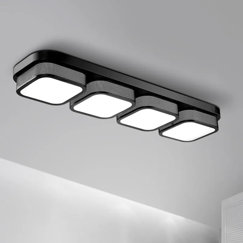 

Modern LED Ceiling Lights For Aisle Corridor Office Black/White Iron Body Bedroom Ceiling Lamp plafonnier led Lighting Fixtures
