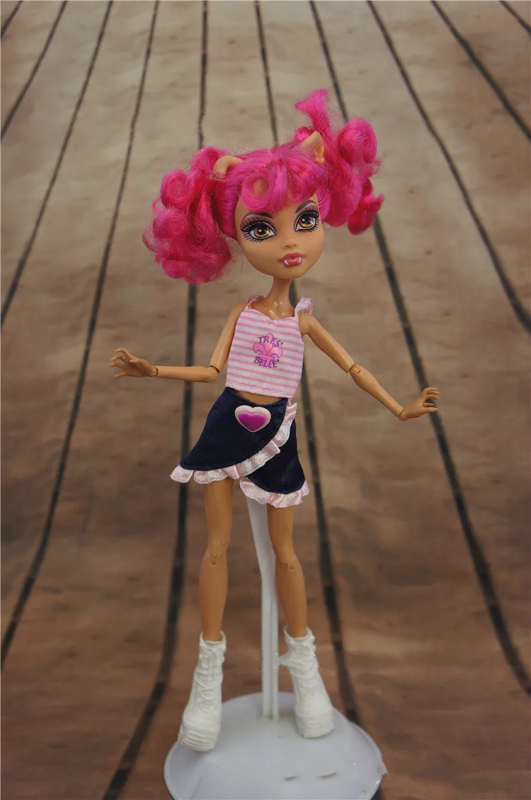 Настоящая модная детская одежда в американском стиле для девочек, аксессуары для куклы bjd, комплект одежды, милое Повседневное платье для кукол Monster High 1/6 - Цвет: 6 picture color