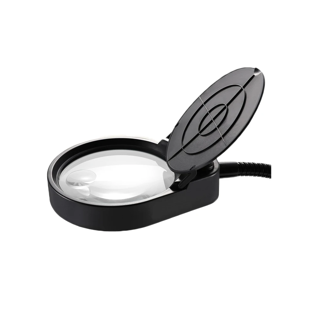  Illuminating Magnifier 8X 15X Microscope Magnifying Glass with led lights Table - 33018507932