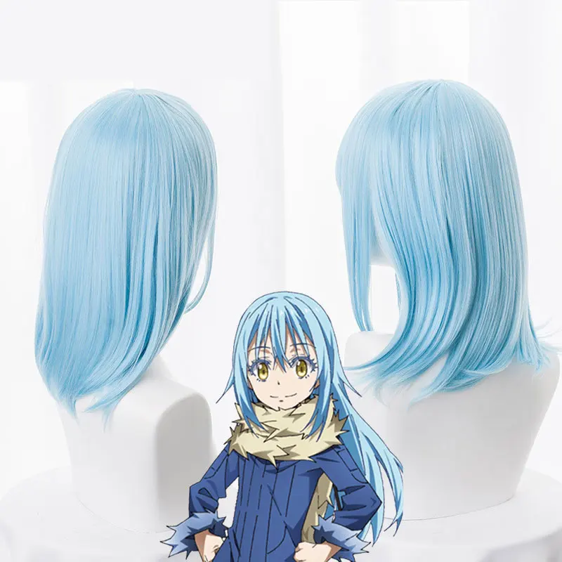 Парики для косплея Tensei shitara Slime Datta Ken термостойкие синтетические волосы синего