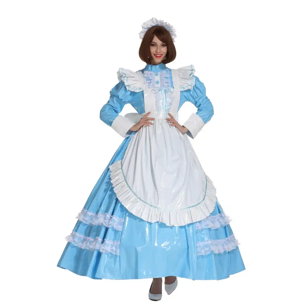 baby blue pvc dress
