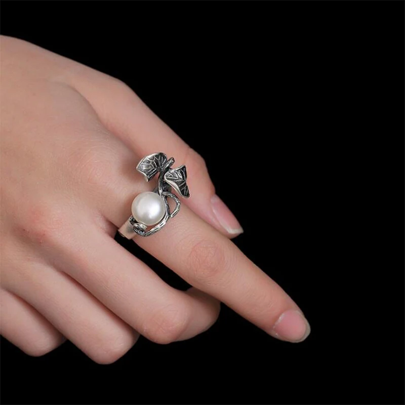Кольцо с натуральным пресноводным жемчугом, настраиваемое кольцо с надписью "Initial Love" s990. ювелирные изделия из серебра пробы. Женское Обручальное Кольцо R35
