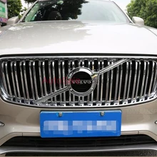 Для VOLVO XC90 ABS Хромированная Пластик передний бампер решетка литые накладки 1 шт