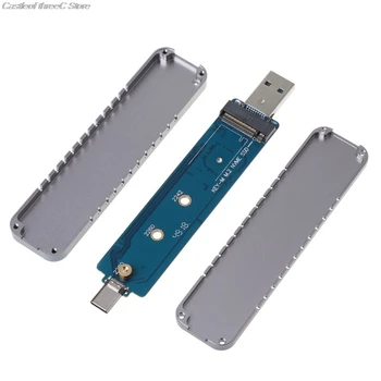 

NVMe M.2 Enclosure NVMe SSD to USB 3.1 Type-C and Type-A Adapter Converter for M.2 PCI-e (M Key) SSD