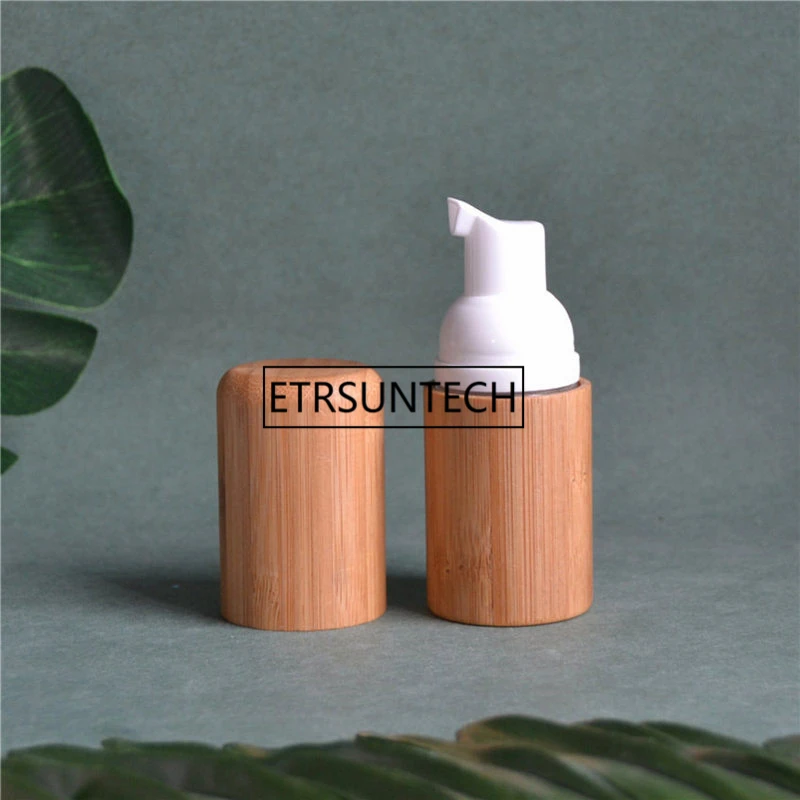 

30ml bamboo Foam bottle Foaming Refillable bottles Pump Soap Mouss Liquid Dispenser Pump Container F1569
