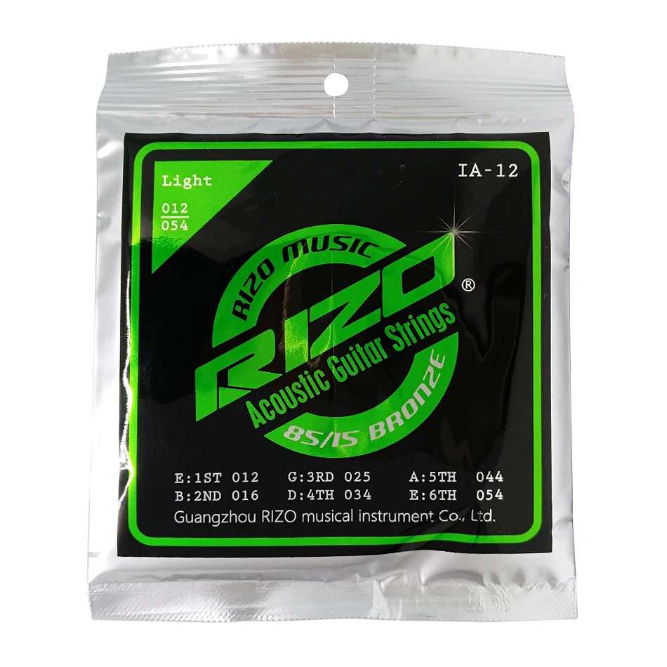 RIZO cuerdas de Guitarra acústica profesional A Set 1st-6th Guitarra cuerdas 85/15 bronce Corea-hecho Hexangular núcleo de acero RIZO cuerdas de Guitarra acústica profesional A Set 1st-6th Guitarra cuerdas 85/15 bronce Corea-hecho Hexangular núcleo de acero