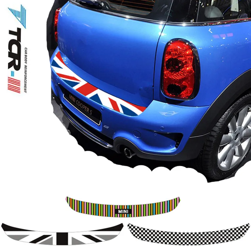 Car Rear Bumper Decoration Sticker Trunk load edge Deco For Mini Cooper Clubman Countryman R55 R56 R57 R60 F55 F56 Car styling