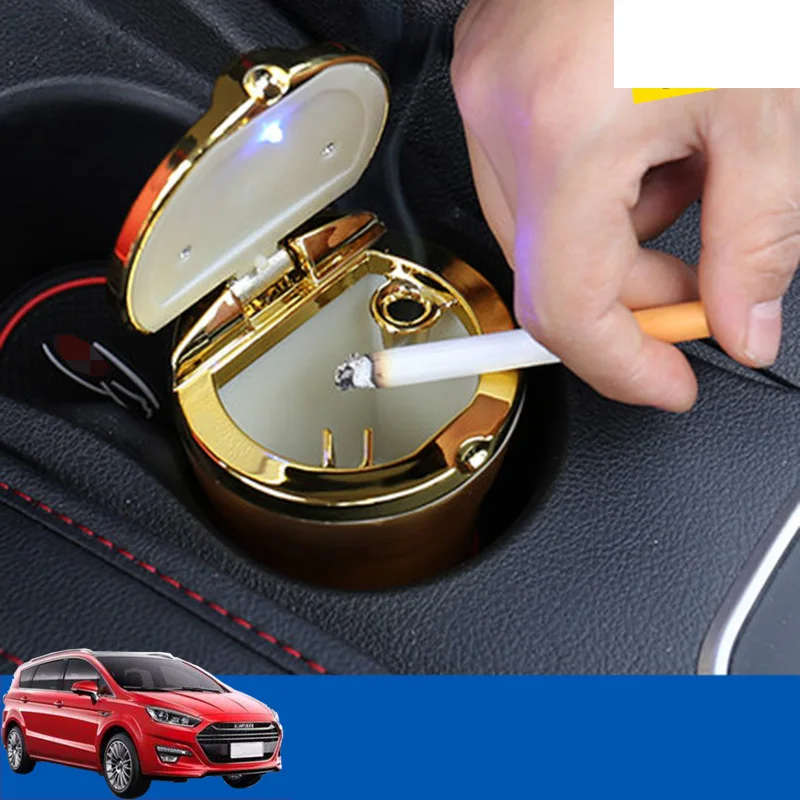 

Lsrtw2017 Flame Retardant Material LED Car Interior Ashtray Trash Can for Lifan X7 2016 2017 2018 2019 2020