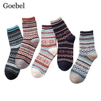 

3Pairs/lot=6pieces Retro Rabbit Wool Socks Male High-End National Wind Warm Socks Men Fashion Winter Socks Man