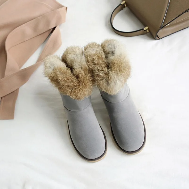 Женские зимние ботинки на натуральном кроличьем меху размеры 34 43|shoes fashion|shoes