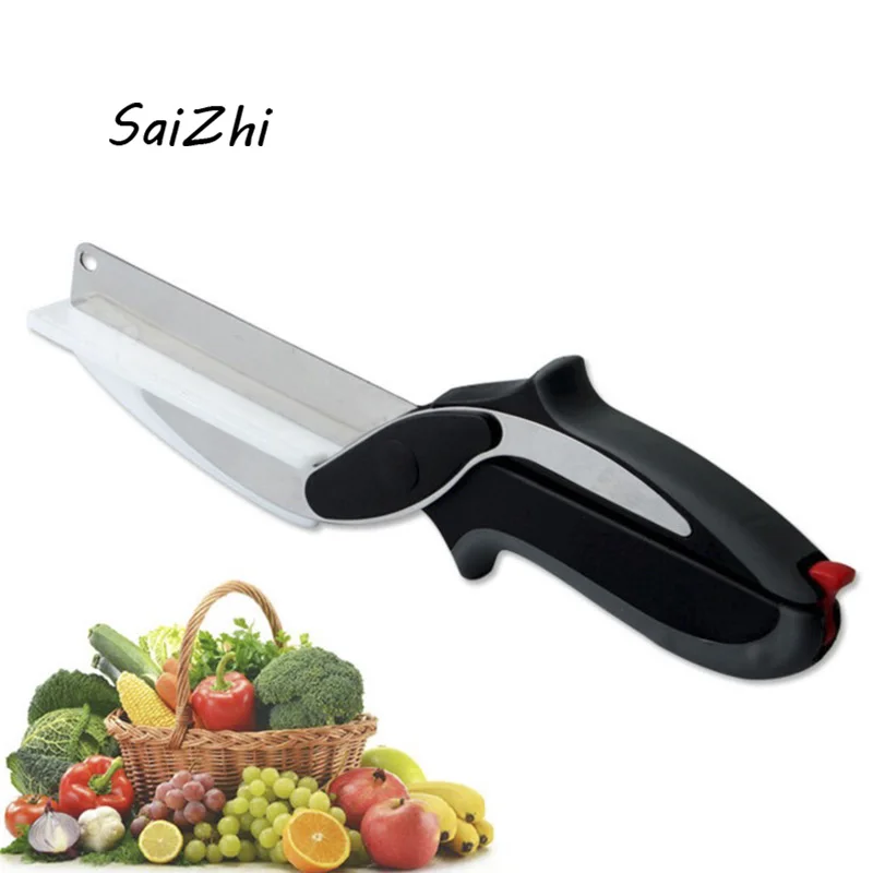 Clever Cutter 2 in 1 Food Chopper Kitchen Scissors Smart Cutter Kitchen