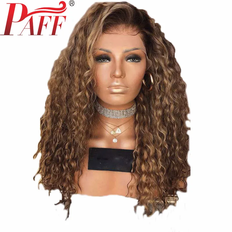 

PAFF Ombre Color 13*6 Deep Part 2 Tone Dark Roots Wig Brazilian Water Wave Lace Front Human Hair Wigs For Women Free Shipping
