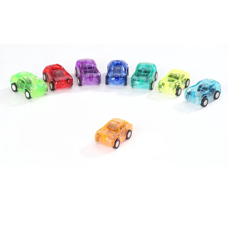

10Pcs/lot New transparent car model toys children inertia car toys