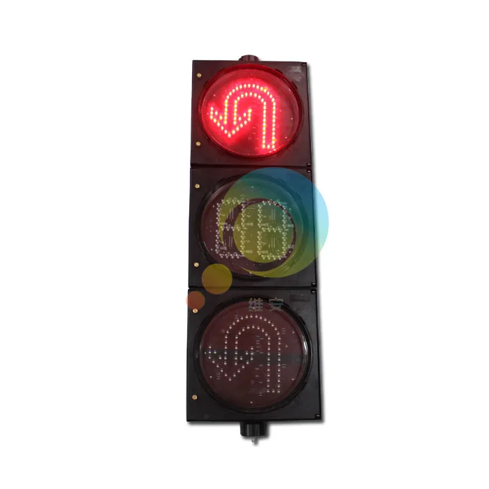 

300MM turning traffic signal with countdown timer safety road traffic signal light