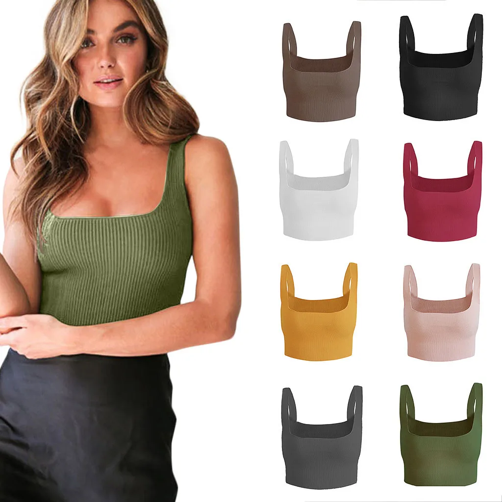 

Women Ladies Sexy Camisole Tank Solid Short T-Shirt Tops Blouse