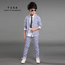 3-14Years Vieux Garçon Blazer Costumes Ensemble Belle Deux Pièces Casual costumes Enfant Printemps Partie Costumes Garçons Nouveau Petit Monsieur de Costume garçon