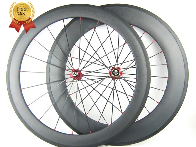 Cheap free tax Front 60mm Rear 88mm Clincher Carbon Road cycling Bicycle Wheelset 700C racing bike wheelset