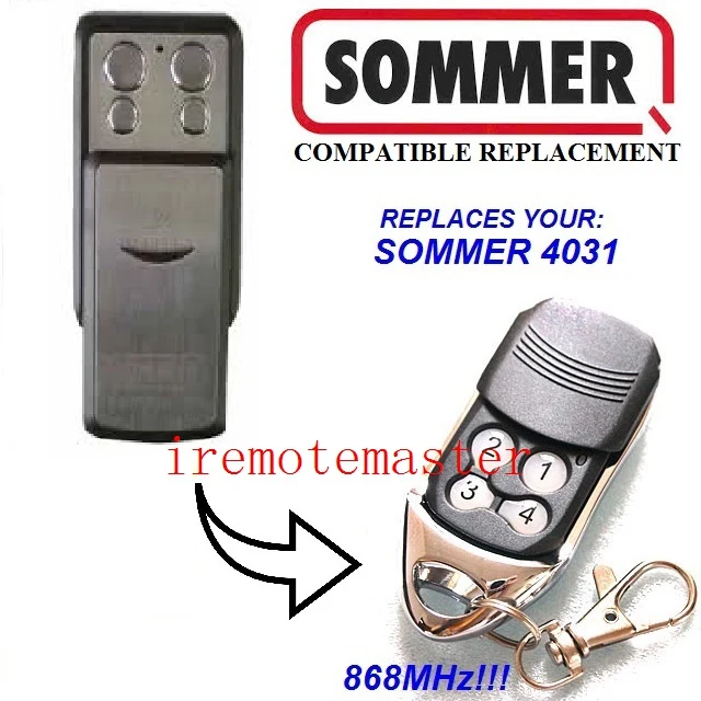 Замена Пульт дистанционного управления для SOMMER 4031 868 мГц Бесплатная доставка