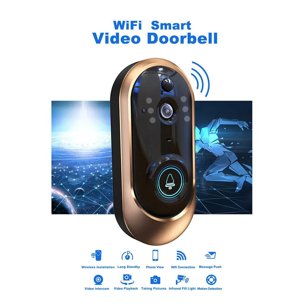 Смарт-видео беспроводное радиоустройство WiFi умный дверной звонок видео телефон дверной звонок визуальный домофон безопасная камера Timbre inteligente# G1